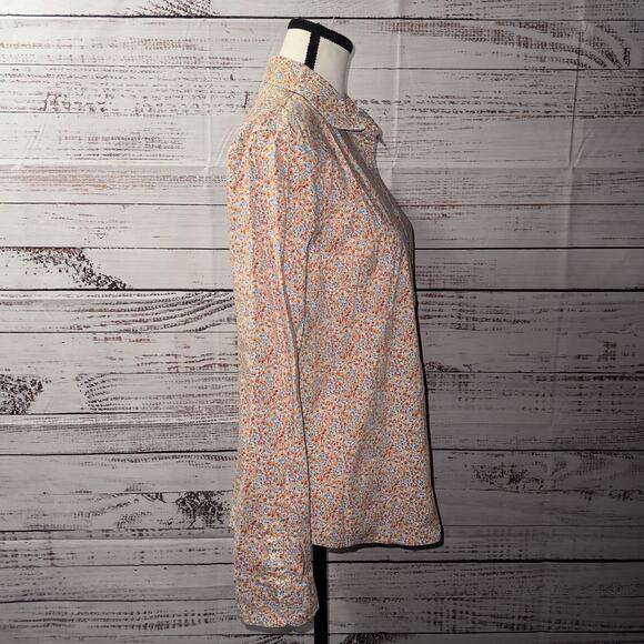 L.L.Bean Floral button down Shirt women’s Size Medium - Picture 4 of 7